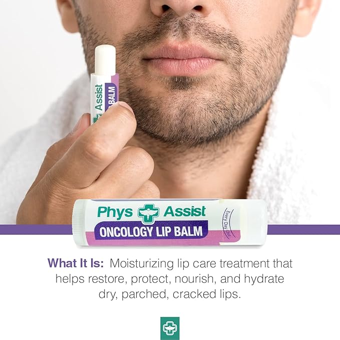 Oncology Lip Balm USDA Organic, Hydrate Dry, Parched Lips. Moisturizing -3 Pack-VivaGrace Women