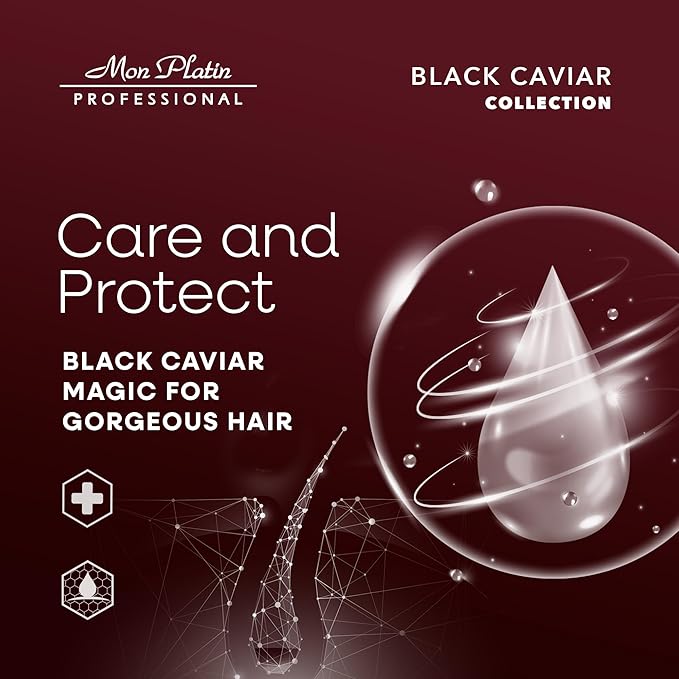 Mon Platin Professional Black Caviar Volumizer Hair Shampoo - For Fine, Thin, Fragile Hair - Enriched with Black Caviar, Hair Shampoo for Damaged hair, Volume Shampoo, SLS/Salt Free 500ML-VivaGrace Women