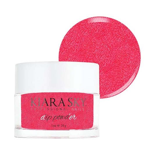 Kiara Sky Long Lasting Nail Dip Powder Pink Tones 1 oz, Pink Up The Pace Shimmer-VivaGrace Women