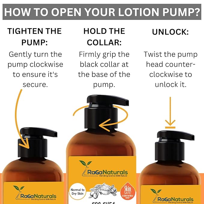 RaGaNaturals Natural Mango Shea Butter Lotion - Tropical Lotion with Vitamin E, B5, Argan & Avocado Oil - Refreshing, Hydrating & Nourishing Moisturizer - Vegan, Cruelty-Free & Paraben Free - 8 Oz-VivaGrace Women