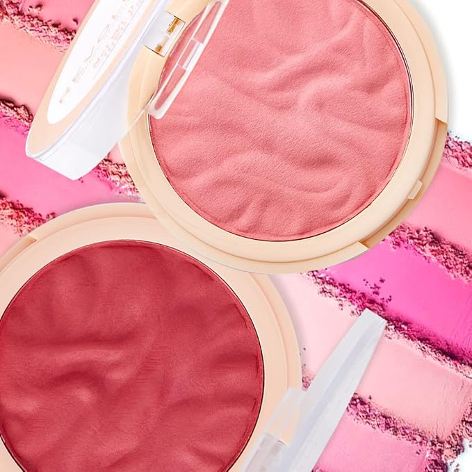 Revolution Beauty, Blusher Reloaded, Pressed Powder Face Blusher, Highly Pigmented & Long Lasting Formula, Rose Kiss, 0.26 Oz.-VivaGrace Women