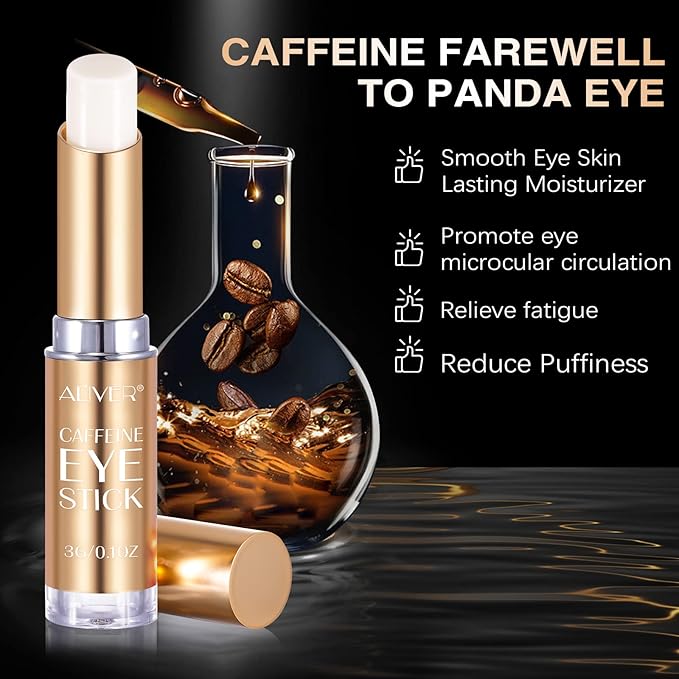 Caffeine Eye Stick, Eye Cream for Dark Circles and Puffiness, Ordinary Collagen Eye Serum Anti Aging,Bags Under Eyes Treatment for Women Men Eye Care(#2-Coffine Eye Stick)-VivaGrace Women
