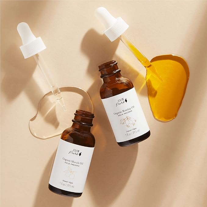 100% PURE Organic Rosehip Oil Moisturizer For Face, Body, Hair Hydrating Vitamins & Omega Fatty Acids Support Glowing, Plumped Up Youthful Skin - Natural Cold-Pressed Facial Radiance - Vegan - 1oz-VivaGrace Women