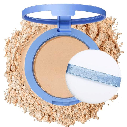Oil Control Face Pressed Powder,Matte Smooth Flawless Setting Powder Makeup,Waterproof Long Lasting Finishing Powder,Cruelty Free Lightweight Face Cosmetics,0.35Oz(NATURAL BEIGE)-VivaGrace Women