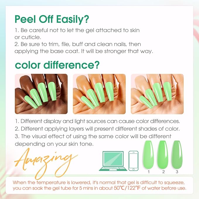 ROSALIND 8PCS Poly Nail Gel Kit with Mini Nail Lamp Clear Nude Poly Nails Gel Kit Starter Kit Nude Pink Nail Extensions Gel Set-VivaGrace Women