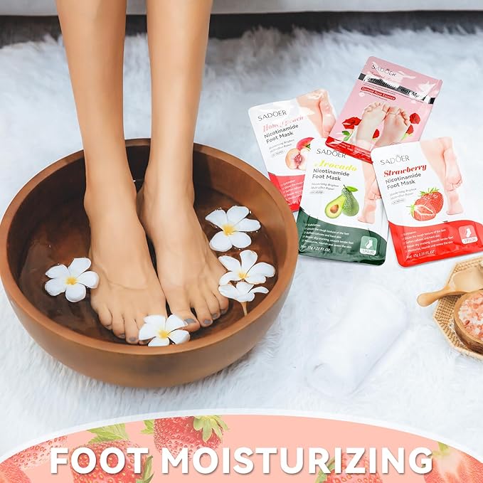 24 Pcs Fruits Beauty Facial Hand Foot Mask Cooling Eye Pads Set Spa Party Night Kit Beauty Skincare Hydrating Skin Cooling Eye Masks for Puffy Eyes Spa Stocking Stuffers Night Summer Party-VivaGrace Women