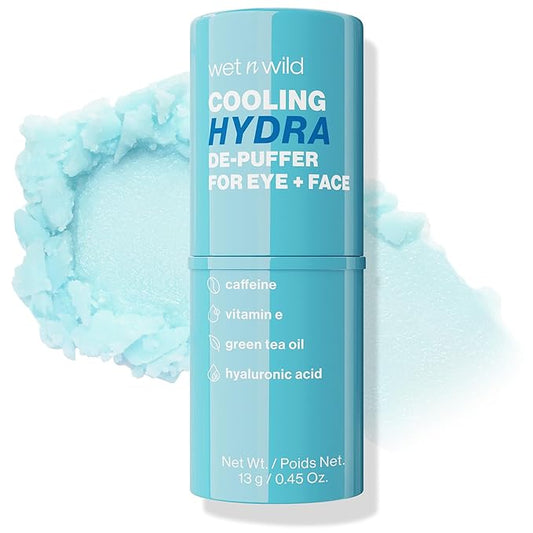 wet n wild Cooling Hydra De-Puffer, Soothing Face Makeup Primer Stick with Vitamin E & Caffeine, Instant Skin Refreshments for All Skin Types and Complexions, Vegan & Cruelty-Free-VivaGrace Women