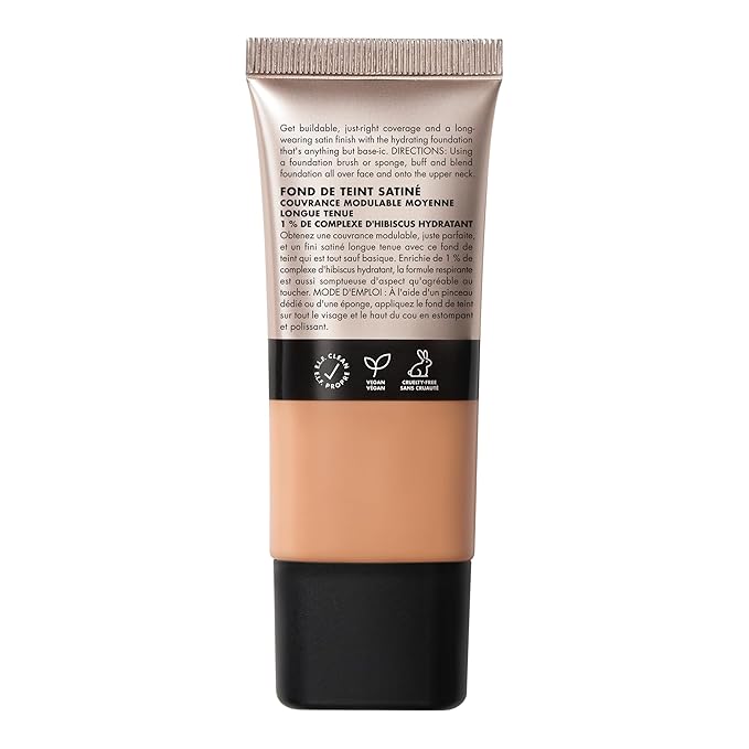 e.l.f. Soft Glam Foundation, Medium Coverage, Long-Lasting & Buildable Foundation For A Smooth, Satin Finish, Vegan & Cruelty-Free, 34 Medium Cool-VivaGrace Women