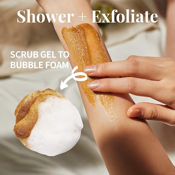 PLU Original Korean Walnut Body Scrub Polish - White Musk - Exfoliating & Moisturizing & Glow - for Acne, Cellulite, Stretch Marks, Spider Veins - Soft Musk Scent, 6.76 oz.-VivaGrace Women