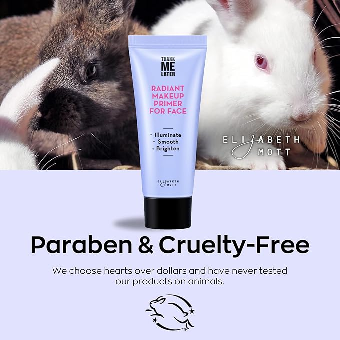 Elizabeth Mott Thank Me Later Radiant Face Primer - Illuminating & Hydrating Makeup Base with Niacinamide for Dewy Skin - Long-Lasting, Oil-Free Formula, Lightweight & Cruelty-Free, 30g-VivaGrace Women