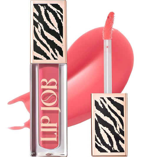 Lip Plumper Gloss Lip Job - Plumping Lip Gloss with Glossy Finish - Lip Pump Gloss with Hydrating & Smoothing Formula - 0.14 Fl Oz (Bloomgasm)-VivaGrace Women