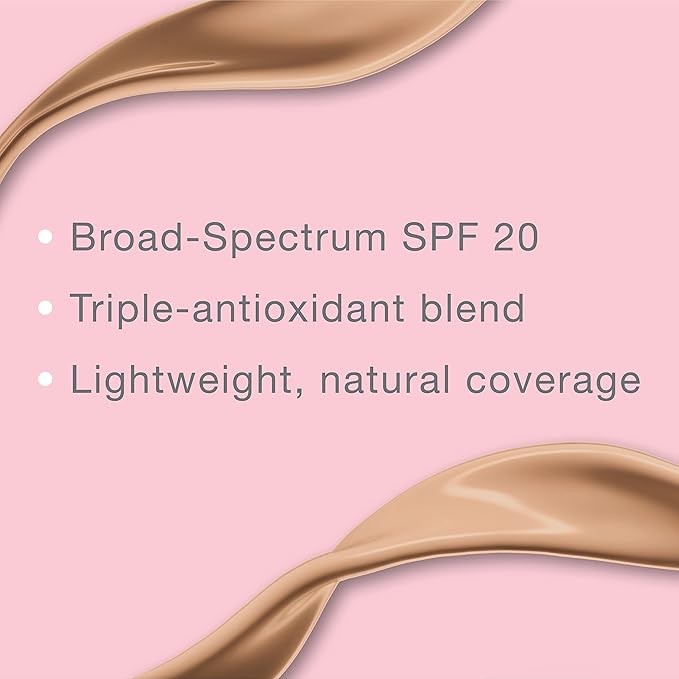 Neutrogena Healthy Skin Liquid Makeup Foundation, Broad Spectrum SPF 20 Sunscreen, Lightweight & Flawless Coverage Foundation with Antioxidant Vitamin E & Feverfew, Medium Beige, 1 fl. oz (Pack of 2)-VivaGrace Women