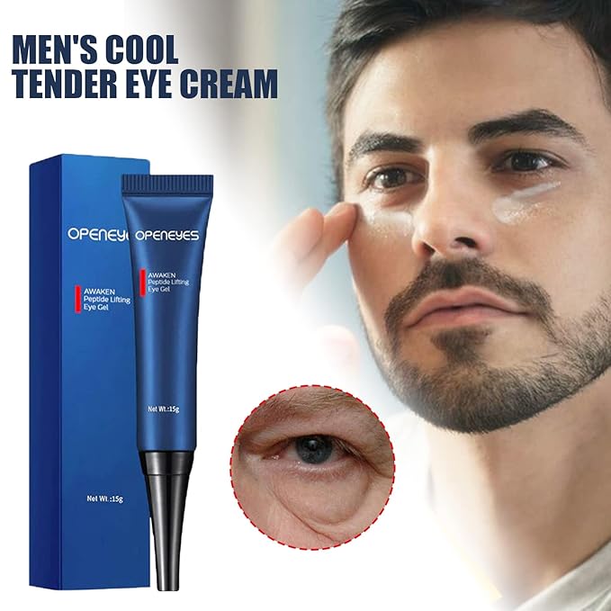 AKARY Awaken Peptide Depuffing Eye Gel, OPENEYES Lifts Firming Eye Tightener, Men's Moisturizing Eye Cream Hydrating Eye Gel Smooths Under Eyes for Dark Circles, Puffiness, Fine Lines, and Bags-VivaGrace Women