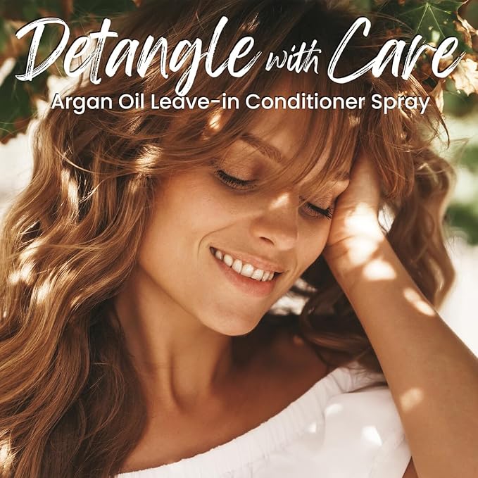 FILPO Beauty Hair Detangler Spray - 6 in 1 Coconut Milk and Argan Oil Infused Hydrating Anti-Frizz Leave-in Conditioner for Curly Hair-VivaGrace Women