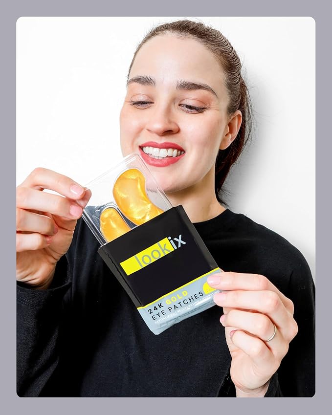 Revitalize Your Skin with 24K Gold Eye Mask - Reduce Puffy Eyes, Dark Circles, Wrinkles, and Fine Lines - 15 Pairs of Refreshing Eye Gels-VivaGrace Women