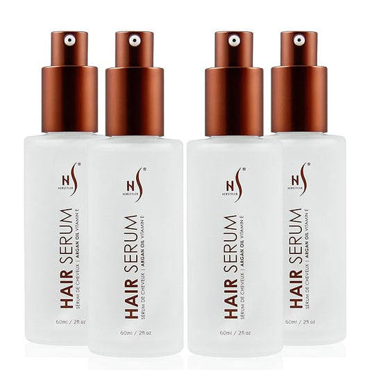 HerStyler Serum, 4 Pack - Hair Styling Agent with Argan Oil for Dry, Damaged Hair - Frizz Control Serum for Straightening, Shine, Trendy Tresses-VivaGrace Women