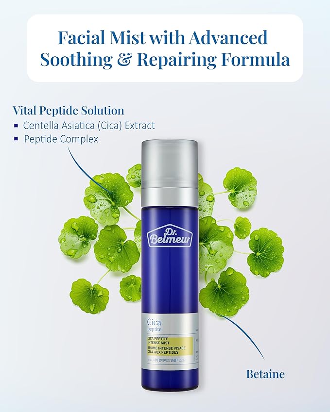 Advanced CICA Intense Mist for Sensitive Skin (4.1fl oz) - Ultra Fine Mist for Soothe, Hydrate. Korean Skin Care. Centella Asiatica, Betaine.-VivaGrace Women