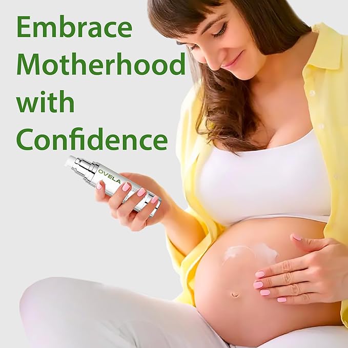 Abera Ovela Maternity Stretch Mark Cream with Eye Mask for Pregnancy and Weight Fluctuations, Stretch Mark Treatment Pregnancy Must Haves, Deep Stretch Mark Removal, All Skin Types, 1.69 fl oz-VivaGrace Women