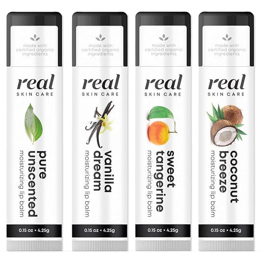 Organic Flavored Lip Balm – Lip Repair for Dry Cracked Lips Coconut Oil Lip Balm Lip Balm Set – Beeswax Lip Balm Lip Balm Pack – Organic Lip Balm Girls Trip Gift Favor Lip Balm Organic-VivaGrace Women