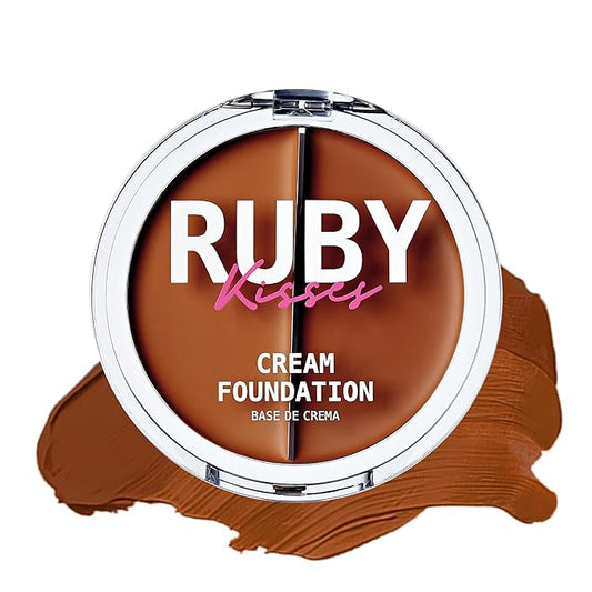 Ruby Kisses 3D Face Creator Cream Foundation & Concealer, 12 Hours Long Lasting, Medium to Full Coverage, Non-Greasy, Ideal for Makeup & Contour Palette (Level 11)-VivaGrace Women