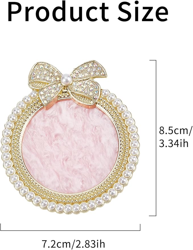 NICENEEDED 2 PCS Resin Nail Art Palette, Nail Art Painting Mixed Color Makeup Palette with Pearls, Rhinestone Bowknot Edge Nail Polish Palettes Nail Art Display Board for Nail Salon-VivaGrace Women