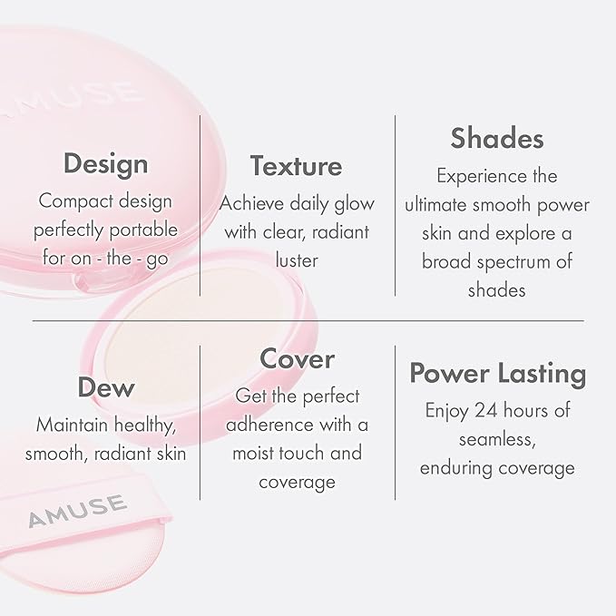 Amuse SEOUL DEW POWER VEGAN CUSHION [REFILL] | Dewy, glow, long-lasting, clean beauty, lightweight, natural look, foundation for sensitive skin, hydrating cushion ([REFILL] 02 HEALTHY)-VivaGrace Women