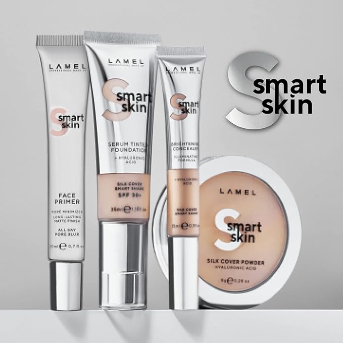 LAMEL Smartskin Serum Tinted Foundation - Hydrating & Nourishing - Hypoallergenic & Skin-Caring - Color Correcting - Anti-Aging Formula with Hyaluronic Acid, 404-1,18 fl.oz-VivaGrace Women