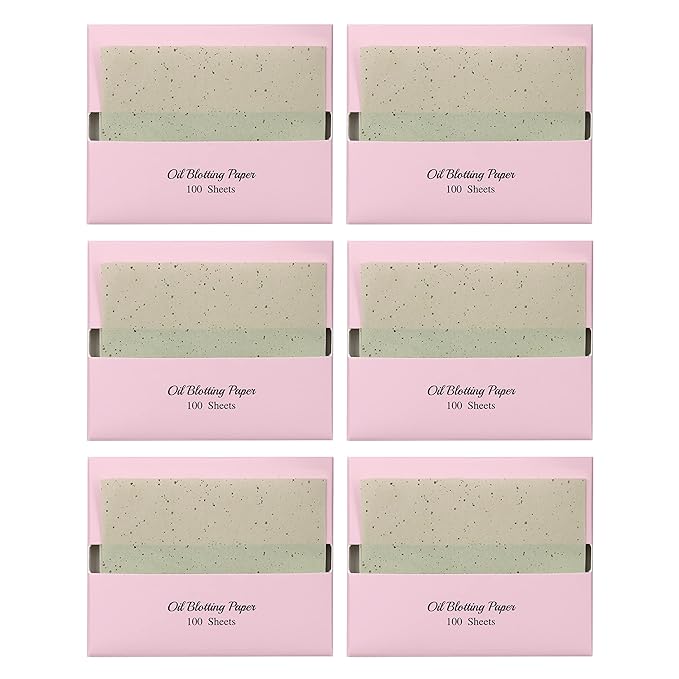 [600 Counts Refills Only] Green Tea Natural Oil Blotting Sheets for Face with Mirror Case and Refills-VivaGrace Women