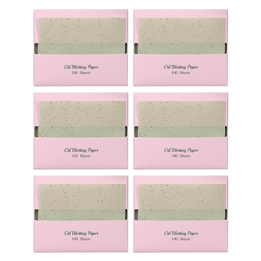 [600 Counts Refills Only] Green Tea Natural Oil Blotting Sheets for Face with Mirror Case and Refills-VivaGrace Women