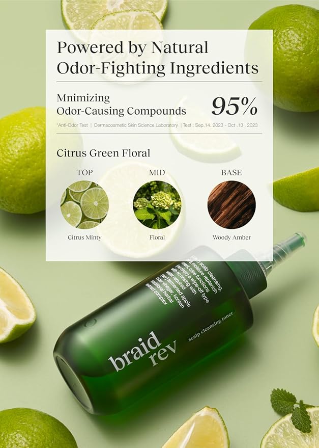 Braid Rev Scalp Cleansing Toner for Braiding Hair, Apple Cider Vinegar Scalp Treatment Exfoliator, No-Rinse, Scalp Treatment for Dry & Itchy, Moisturizing Braid, Detoxify, 6.76 Fl Oz-VivaGrace Women