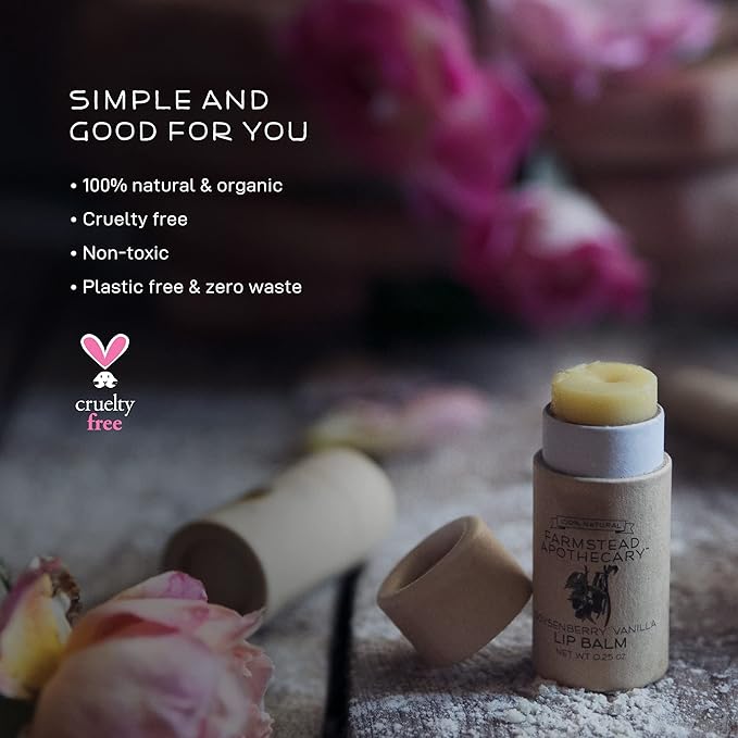 Farmstead Apothecary Lip Balm (Boysenberry & Fig, 2 Pack- Boysenberry Vanilla & Fig Honey)-VivaGrace Women