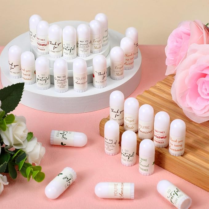 72 Pcs Mini Lip Balm Bulk Gift, 8 Assorted Flavors, Moisturizing for All Skin Types-VivaGrace Women