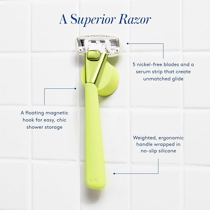 Women's Razor Shave Kit, 1 Matchpoint Razor Handle + 6 Blade Refills-VivaGrace Women