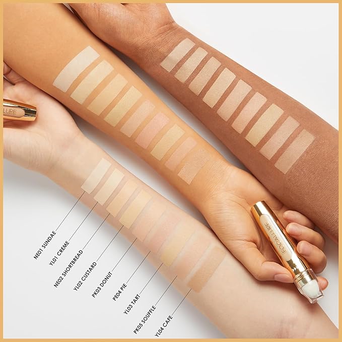 FOCALLURE FIX CORRECTOR Concealer Stick, Full Coverage Concealer Makeup, Color Corrector for Dark Circles, Including Replaceable Applicator, YL04 CAFE-VivaGrace Women