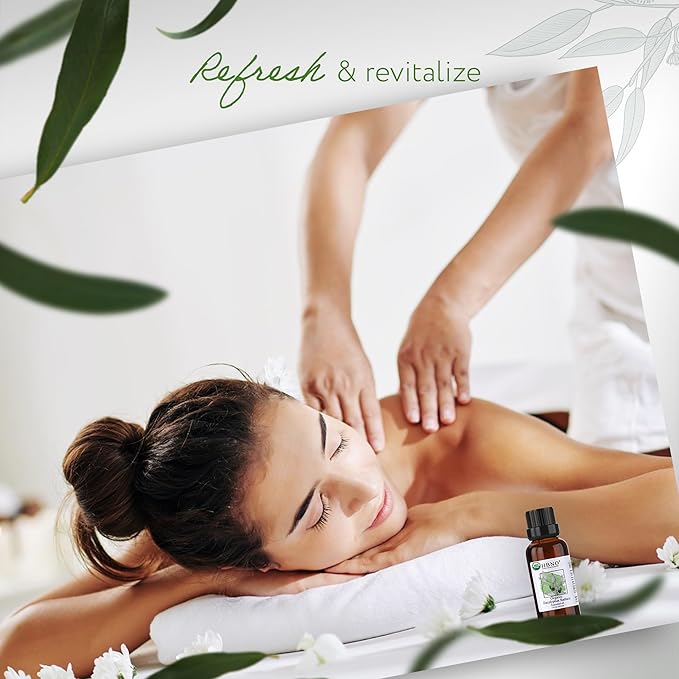 HBNO California Bottled Organic Eucalyptus Essential Oil (Radiata) 1 fl oz (30ml) - USDA Certified Organic Eucalyptus Oil - Perfect Eucalyptus Oil Essential Oil for Aromatherapy-VivaGrace Women