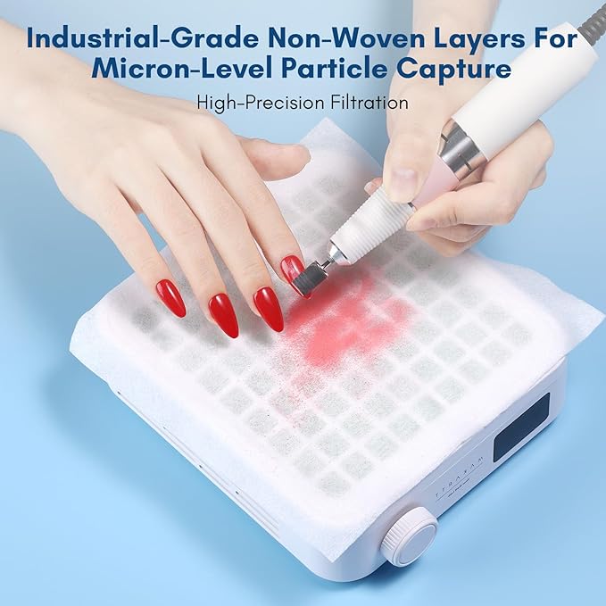 Makartt Nail Dust Collector Filter Paper – 100 Sheets Disposable Nail Dust Filters for Nail Dust Collector Machines, Nail Vacuum Dust Collector Nail Salon Supplies & Accessories White-VivaGrace Women