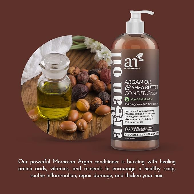 Artnaturals Argan Oil Hair Conditioner - (16 Fl Oz / 473ml) - Sulfate Free - Treatment for Damaged and Dry Hair - For All Hair Types - Safe for Color Treated Hair-VivaGrace Women