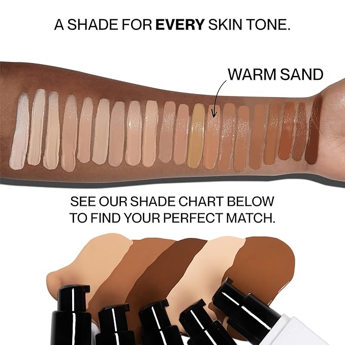 HIDE PREMIUM Liquid Foundation, Multi-Use Waterproof Foundation, Medium/Full Coverage Foundation, Shades for All Skin Types (See Shade Finder), Warm Sand, 1 fl oz-VivaGrace Women