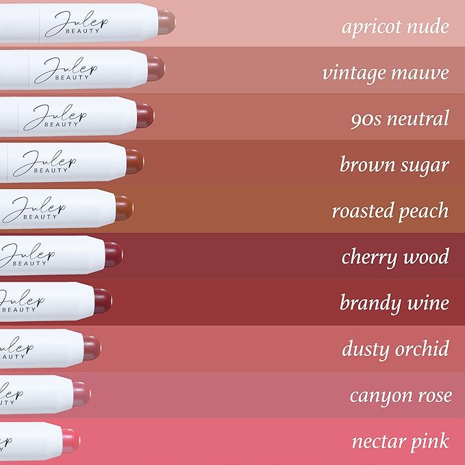 Julep It's Balm: Tinted Lip Balm + Buildable Lip Color Duo - Vintage Mauve, Sheer Iridescence - Natural Gloss Finish - Hydrating Vitamin E Core - Vegan-VivaGrace Women