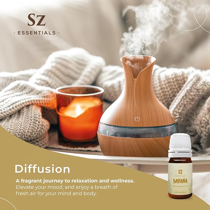 Davana Essential Oil - 100% Pure & Undiluted - Extracted from Artemisia Pallens- Sweet and Sour, Dried-Fruity, and Watermelon-Like Aroma Therapeutic Grade & Vegan - 0.17 oz (5 ml)-VivaGrace Women