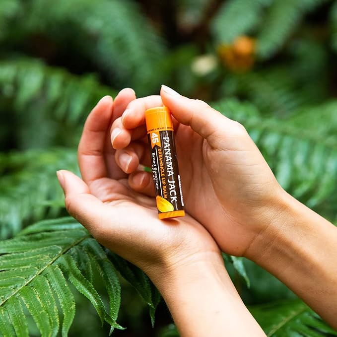Panama Jack Sunscreen Lip Balm - SPF 45, Broad Spectrum UVA-UVB Sunscreen Protection, Prevents & Soothes Dry, Chapped Lips, Dreamsicle, Pack of 7-VivaGrace Women