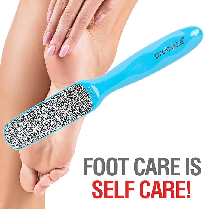 Probelle Double Sided Multidirectional Nickel Foot File Callus Remover - Immediately Reduces calluses and Corns to Powder for Instant Results, Safe Tool (Blue)-VivaGrace Women