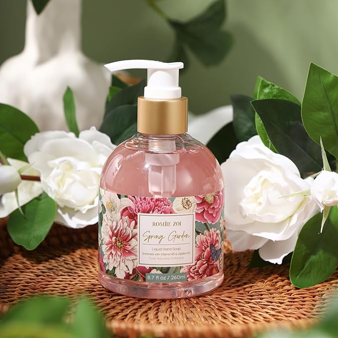 Liquid Hand Soap with Gift Box - Spring Garden - 260ml/ 8.7 fl.oz