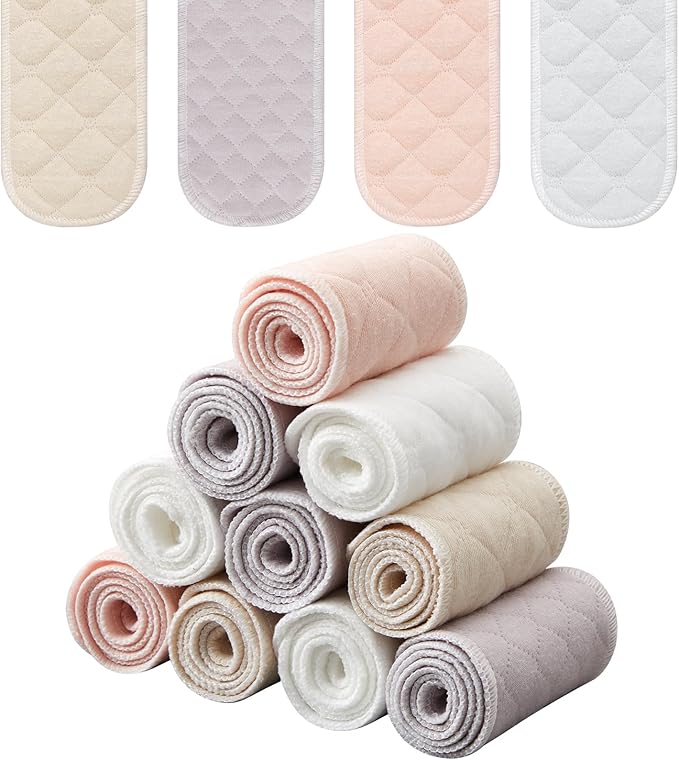 Toulite 10 Pcs Cotton Bra Liners 3 Layer Rectangle Under Bra Pads Sweat Liners for Women Sweating Supplies-VivaGrace Women