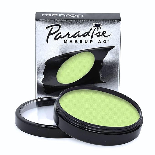 Mehron Makeup Paradise Makeup AQ Pro Size | Stage & Screen Performance, Face & Body Painting, Beauty, Cosplay, and Halloween | Water Activated Face Paint, Body Paint 1.4 oz (40 g) - Pastel Green-VivaGrace Women