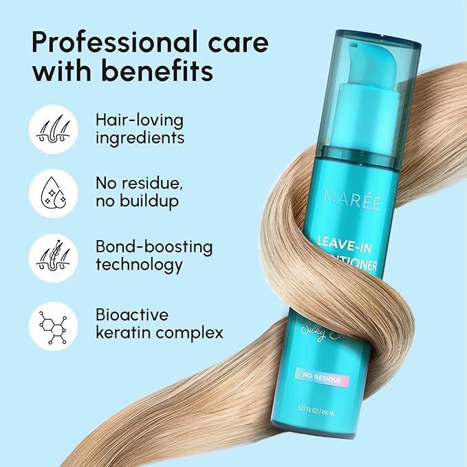 MAREE Leave In Hair Mask Keratin Treatment Conditioner - Leave In Conditioner for Curly Hair, Dry Damaged and Wavy - Extremely Deep Conditioning Mask - Hair Moisturizer - Tratamiento Para el Cabello-VivaGrace Women