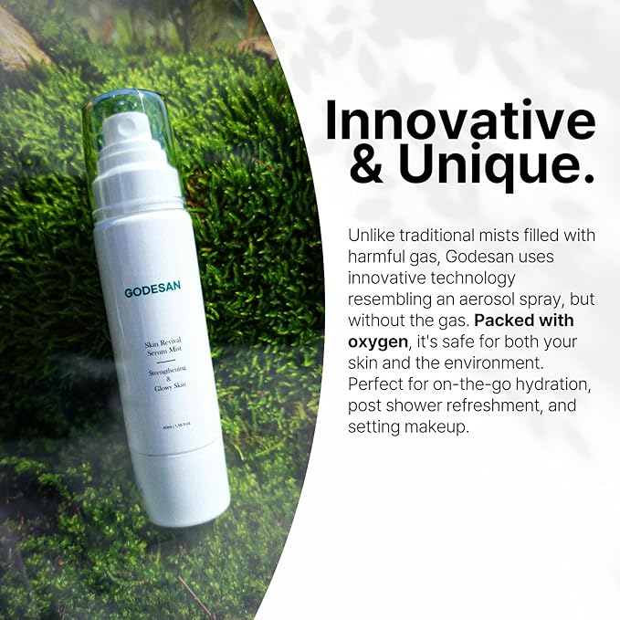 Skin Revival Serum Mist 1.35fl oz - Hydrating Facial Mist, Glowy Skin, Vegan, Sets Makeup, All Skin Type-VivaGrace Women