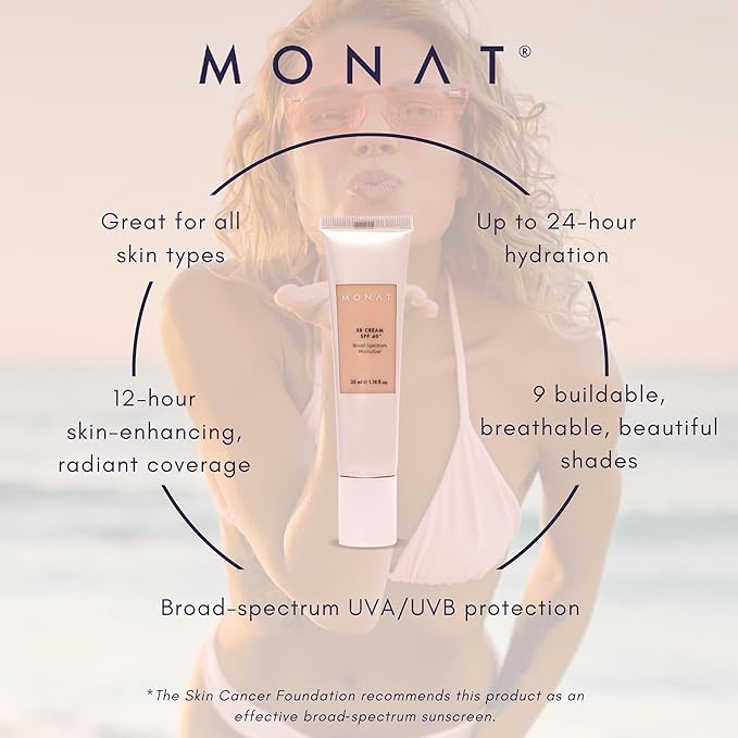 Monat BB Cream SPF 40 - Vanilla Broad-Spectrum Moisturizer, Lightweight Tinted Coverage, Fragrance-Free, 35ml/1.18 fl. oz.-VivaGrace Women