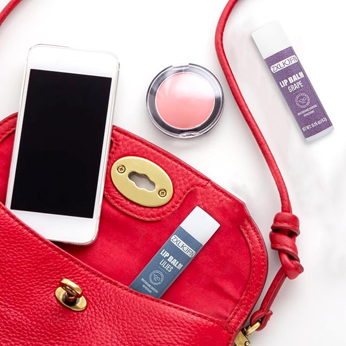 Organic Lip Balm Set - 3 Flavors - 100% Natural Moisturizer for Cracked & Dry Lips Smooth and Supple Lips - Non-GMO-VivaGrace Women