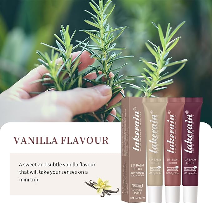 Lip Glowy Balm Butter Lip Balm Plumps Moisturizing Hydrating Lip Mask Repair Moisturizer Lips Care Lip Treatment for Dry Cracked Lip, Glossy Finish, Vegan Tinted Lip Balm Chapstick (#3 Brown Sugar)-VivaGrace Women